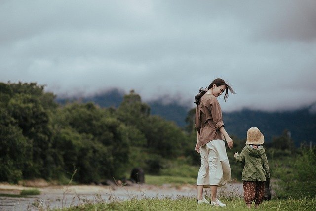 mother, daughter, outdoors, parent, baby, child, people, family, love, closeup